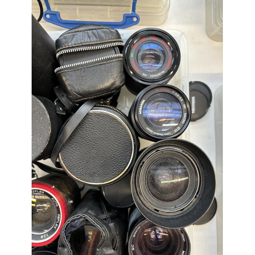 741 - A collection of camera lenses