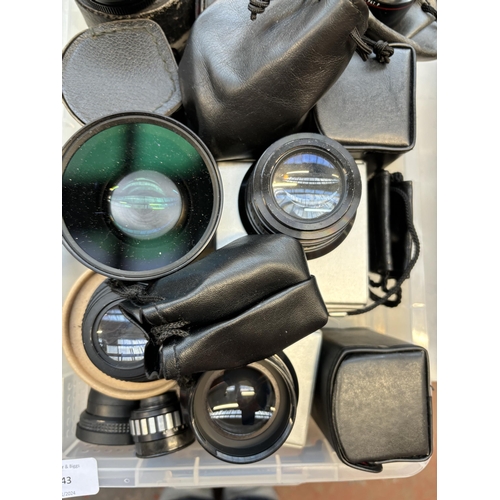 743 - A collection of camera lenses