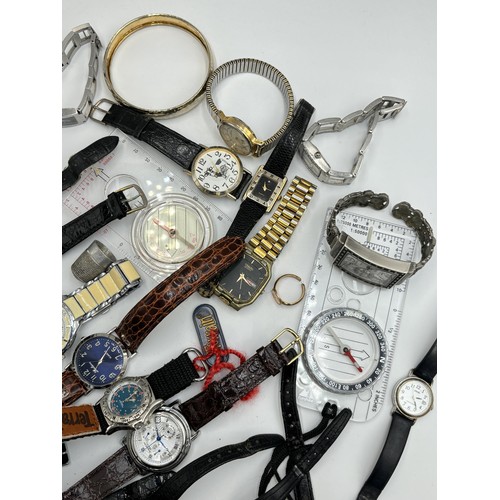 2125 - A collection of wristwatches to include Casio F-91W digital, Tempo quartz, Figaro quartz etc.