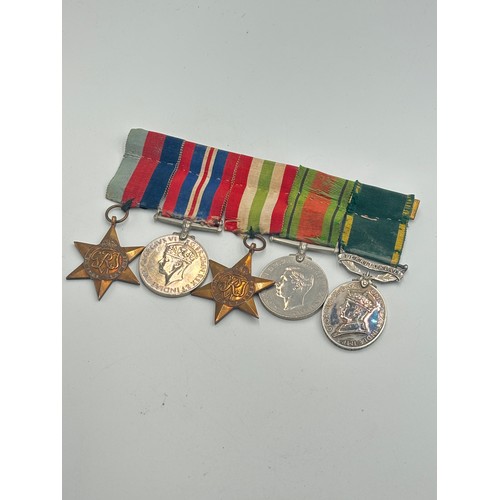 2286 - A WWII mounted medal group to include Territorial medal presented to 859351 Gnr. J. Eddy R.A. etc.