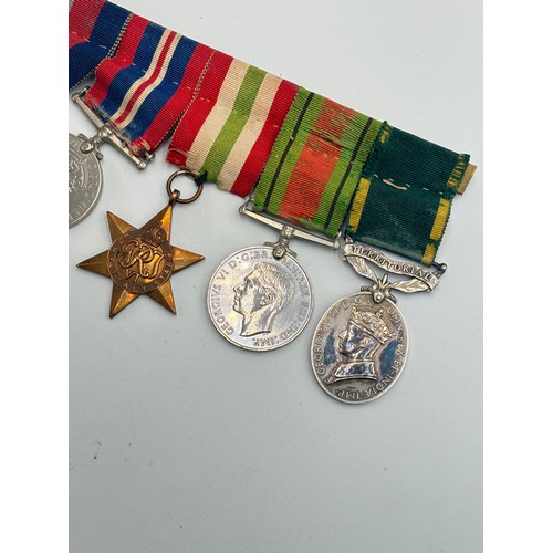 2286 - A WWII mounted medal group to include Territorial medal presented to 859351 Gnr. J. Eddy R.A. etc.