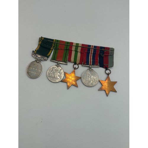 2286 - A WWII mounted medal group to include Territorial medal presented to 859351 Gnr. J. Eddy R.A. etc.