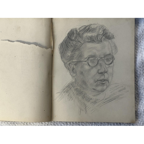 276 - A large collection of Roger Sumner and associates portrait sketches and drawings