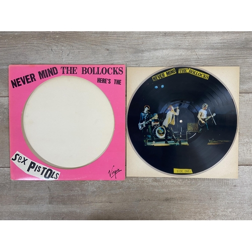 782 - Three LP vinyl records, Sex Pistols 'Never Mind The Bollocks Here's The Sex Pistols' Picture Disc Vi... 