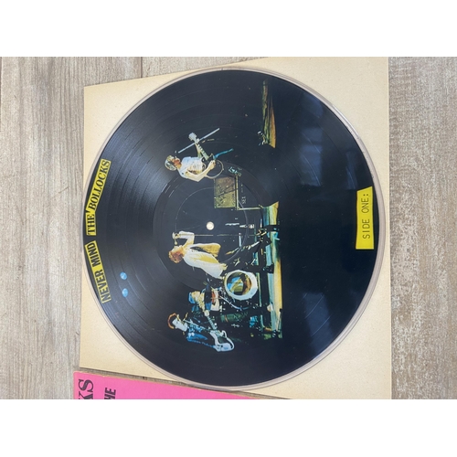 782 - Three LP vinyl records, Sex Pistols 'Never Mind The Bollocks Here's The Sex Pistols' Picture Disc Vi... 