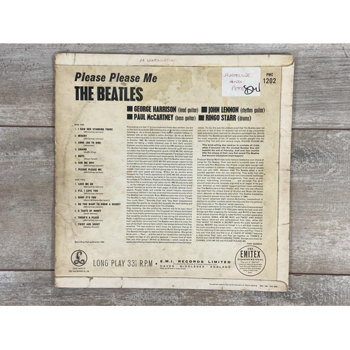 784 - Three LP vinyl records by the Beatles, 'Please Please Me' Fourth Pressing, 'With The Beatles' First ... 