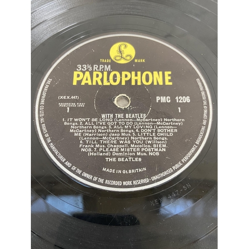 784 - Three LP vinyl records by the Beatles, 'Please Please Me' Fourth Pressing, 'With The Beatles' First ... 