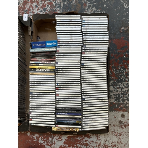 796 - Three boxes containing three hundred and seventy CDs predominately includes BBC Music Magazine CDs o... 