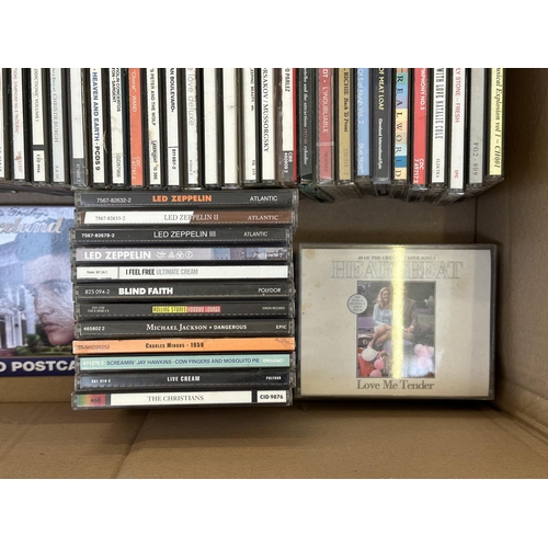 797 - One box containing approx. one hundred and twenty five CDs to include Led Zeppelin, Cream, The Rolli... 