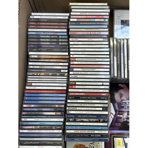 797 - One box containing approx. one hundred and twenty five CDs to include Led Zeppelin, Cream, The Rolli... 