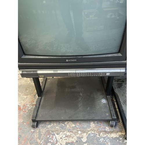 803 - Two CRT TVs, one Philips and one Hitachi CPT2174 colour