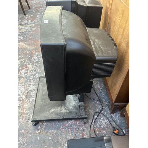 803 - Two CRT TVs, one Philips and one Hitachi CPT2174 colour