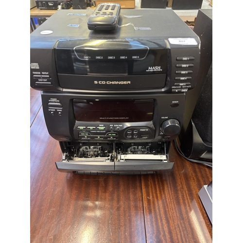 807 - Three items, one Panasonic SA-CH34 stereo system comprising five-disc-changer CD player, receiver an... 