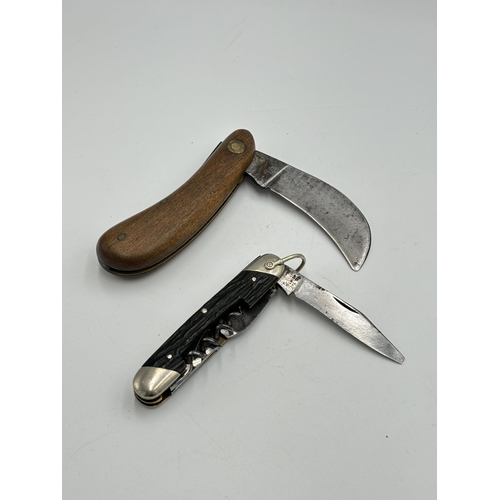 2295 - Two vintage pocket knives, one George Wostenholm Sheffield and one Polish Gerlach