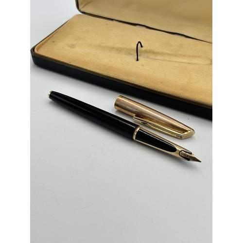 2297 - A boxed Waterman's fountain pen with 14ct nib and rolled gold lid