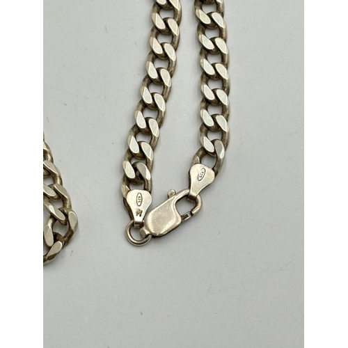 2134I - A silver necklace - approx. gross weight 43g