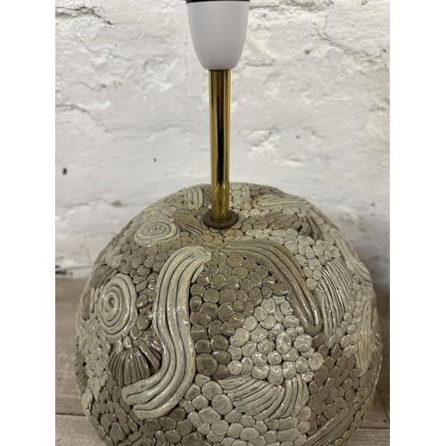 42 - Two contemporary ceramic table lamps - largest approx. 38cm high