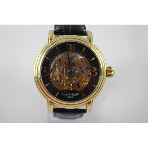 2136 - A boxed Earnshaw Skeleton automatic men's wristwatch