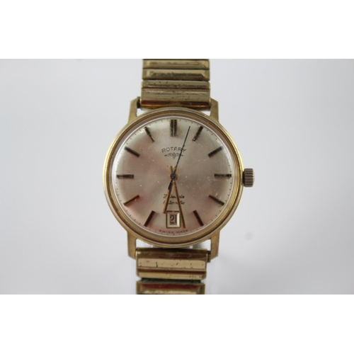 2143 - A mid 20th century Rotary gold tone automatic men's wristwatch