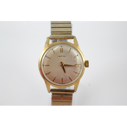 2148 - A mid 20th century Certina gold tone hand wind men's wristwatch