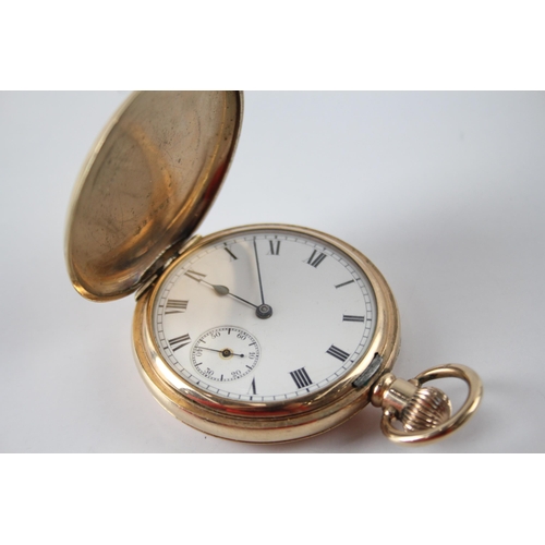 2149 - An early 20th century Waltham rolled gold crown wind full hunter pocket watch