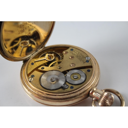 2149 - An early 20th century Waltham rolled gold crown wind full hunter pocket watch