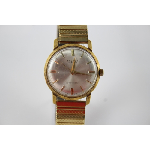 2151 - A mid 20th century Poljot gold tone hand wind men's wristwatch