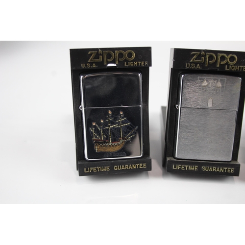 2260 - Four cased Zippo cigarette lighters