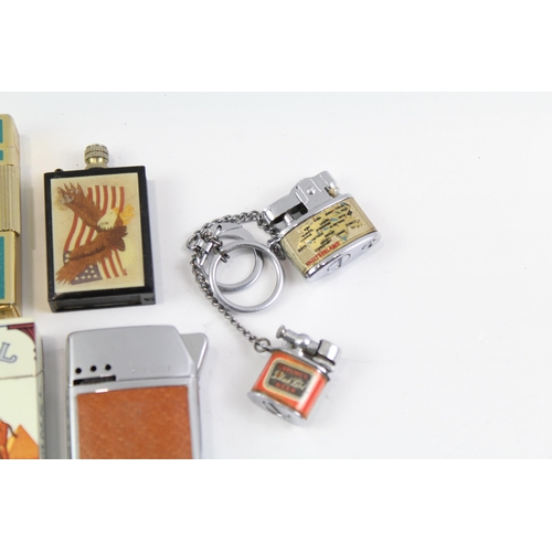 2263 - Nine vintage novelty lighters