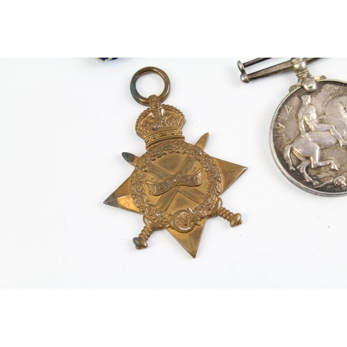 2277 - A WWI 1914-15 Star medal trio presented to M2-022338 Pte. F.J. Rooley A.S.C