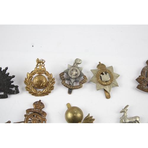 2278 - Ten military cap badges