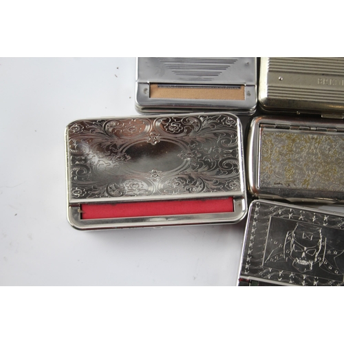 545 - Six vintage metal cigarette rolling machines/tins