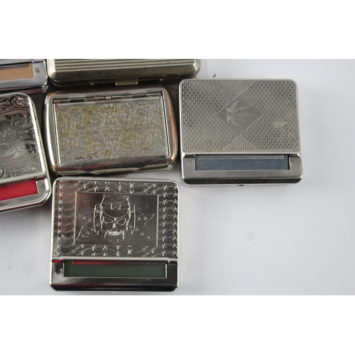 545 - Six vintage metal cigarette rolling machines/tins