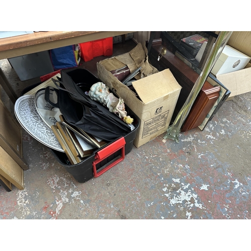 1138 - A collection of house clearance items to include DVD's, Mayfair ceramics, framed pictures etc.