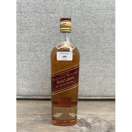 590 - A 1L bottle of Johnnie Walker Red Label blended Scotch whisky - bottled at 43% vol.