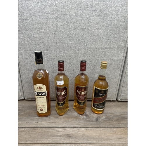 605 - Four bottles of whisky, two 70cl William Grant & Sons The Family Reserve blended Scotch - bottled at... 