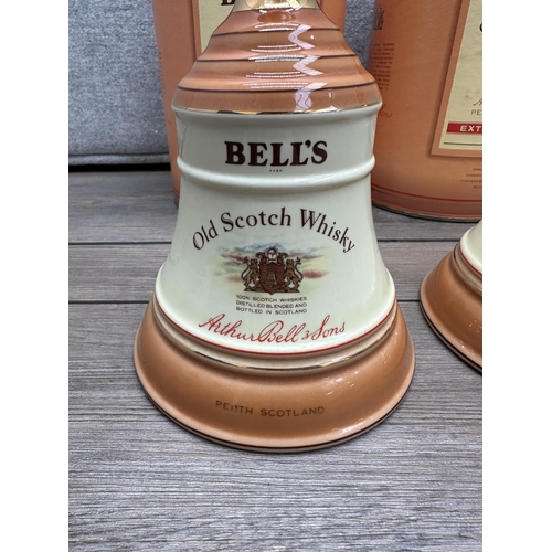 606C - Two boxed 50cl Wade decanters of Bell's Extra Special Old blended Scotch whisky - both bottled at 43... 