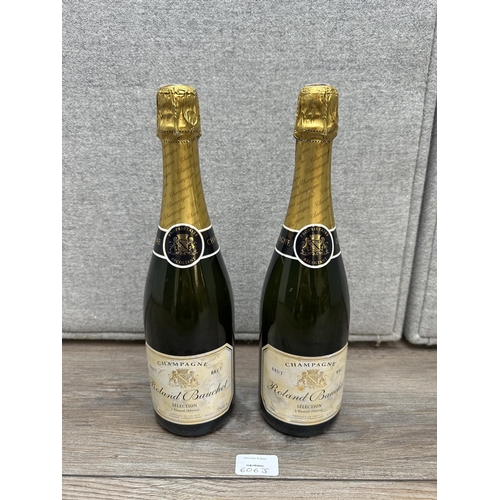 606J - Two 75cl bottles of Roland Bauchet Sélection brut Champagne sparkling wine - bottled at 12% vol.