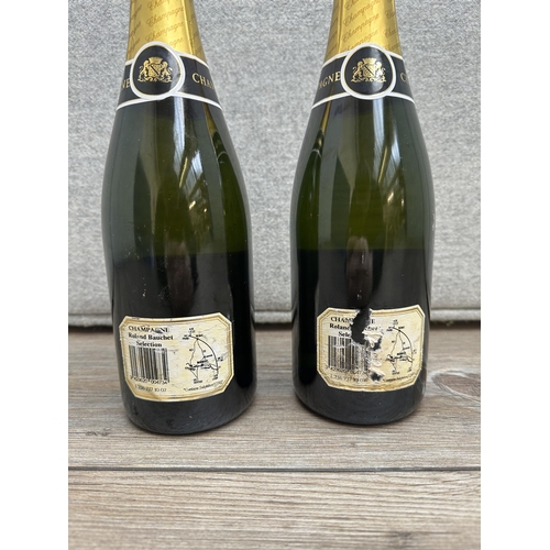 606J - Two 75cl bottles of Roland Bauchet Sélection brut Champagne sparkling wine - bottled at 12% vol.