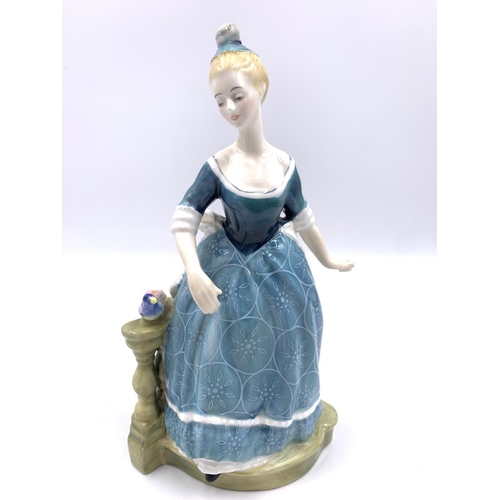 364 - Four Royal Doulton figurines, At Ease - HN2473, Lynne - HN2329, First Dance - HN2803 and Clarinda - ... 