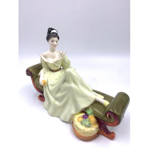 364 - Four Royal Doulton figurines, At Ease - HN2473, Lynne - HN2329, First Dance - HN2803 and Clarinda - ... 