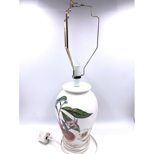 374 - A Portmeirion Pomona pottery table lamp - approx. 33cm high