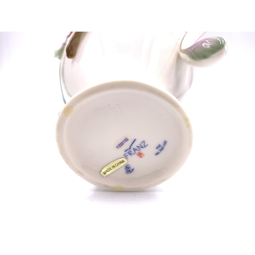 375A - Two pieces of Franz porcelain, one Blue Butterfly FZ00056 cup and saucer and one Hummingbird FZ00132... 