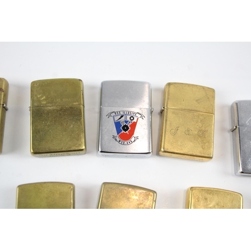 2259 - Ten Zippo cigarette lighters