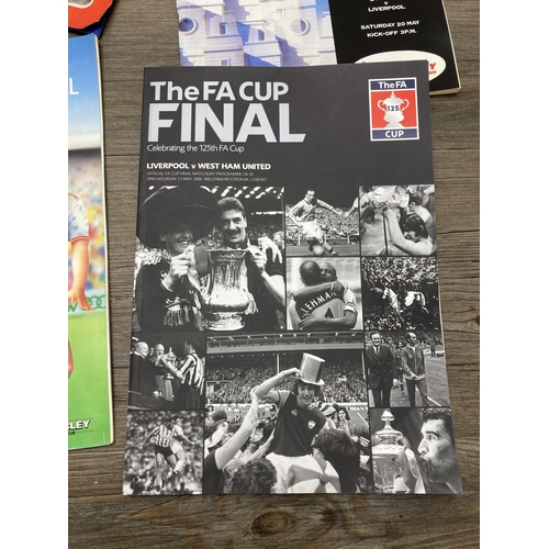 512 - A collection of football programmes to include Wembley Cup Final Leeds United v Liverpool May 1st 19... 