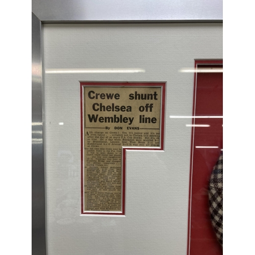 516 - A framed Andy Capp presented to Stan Keery of Crewe Alexandra Football Club With Best Wishes from Th... 