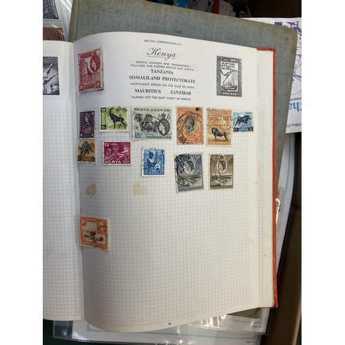 521 - A box containing a large collection of worldwide stamps and first day covers