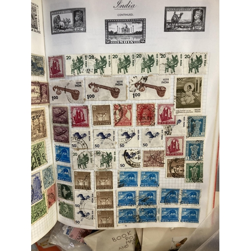 522 - A box containing a large collection of worldwide stamps and first day covers