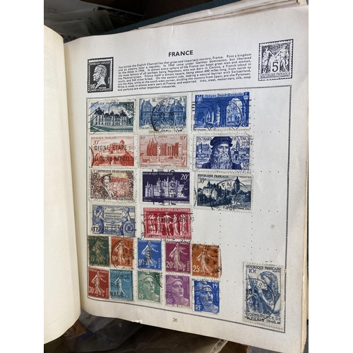 524 - A box containing a large collection of worldwide stamps and first day covers