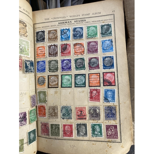 524 - A box containing a large collection of worldwide stamps and first day covers